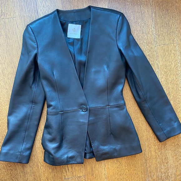 ANINE BING EVENING LEATHER BLAZER | SIZE XS - Picture 4 of 12